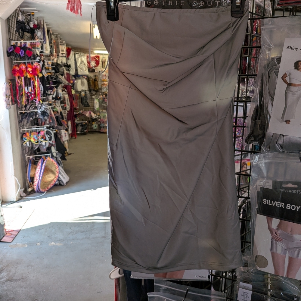 New Women's Silver Reflective Tube Dress